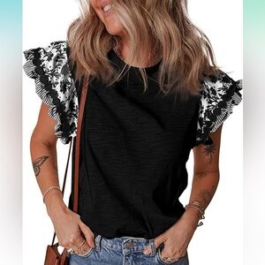 Boho ruffle Sleeve blouse